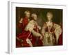 George, 2nd Earl Harcourt, His Wife Elizabeth, and Brother William, 1780-Sir Joshua Reynolds-Framed Giclee Print