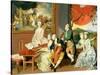 George, 3rd Earl Cowper, with the Family of Charles Gore, c.1775-Johann Zoffany-Stretched Canvas