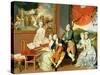 George, 3rd Earl Cowper, with the Family of Charles Gore, c.1775-Johann Zoffany-Stretched Canvas