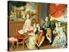 George, 3rd Earl Cowper, with the Family of Charles Gore, c.1775-Johann Zoffany-Stretched Canvas