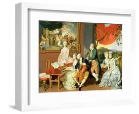 George, 3rd Earl Cowper, with the Family of Charles Gore, c.1775-Johann Zoffany-Framed Premium Giclee Print