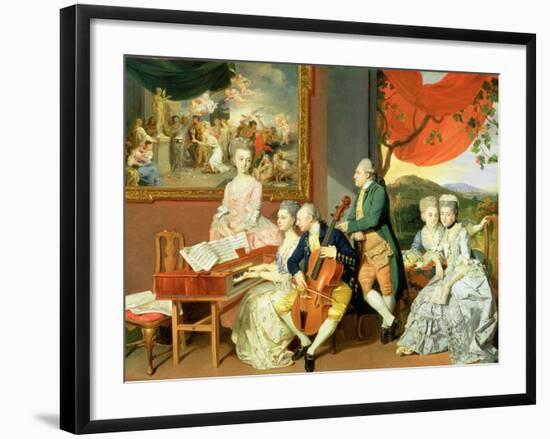George, 3rd Earl Cowper, with the Family of Charles Gore, c.1775-Johann Zoffany-Framed Giclee Print