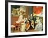 George, 3rd Earl Cowper, with the Family of Charles Gore, c.1775-Johann Zoffany-Framed Giclee Print