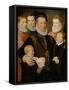 George, 5th Lord Seton (1531-95) and Family, 1572 (Panel)-Frans II Pourbus-Framed Stretched Canvas