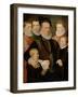 George, 5th Lord Seton (1531-95) and Family, 1572 (Panel)-Frans II Pourbus-Framed Giclee Print