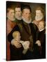 George, 5th Lord Seton (1531-95) and Family, 1572 (Panel)-Frans II Pourbus-Stretched Canvas