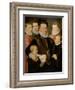 George, 5th Lord Seton (1531-95) and Family, 1572 (Panel)-Frans II Pourbus-Framed Giclee Print