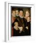 George, 5th Lord Seton (1531-95) and Family, 1572 (Panel)-Frans II Pourbus-Framed Giclee Print