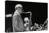 George Adams (Tenor Saxophone) Playing at the Newport Jazz Festival, Middlesbrough, 1978-Denis Williams-Stretched Canvas