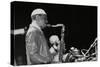 George Adams (Tenor Saxophone) Playing at the Newport Jazz Festival, Middlesbrough, 1978-Denis Williams-Stretched Canvas