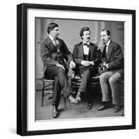 George Alfred Townsend, Mark Twain and David Gray, 1871-Science Source-Framed Premium Giclee Print