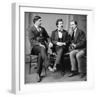 George Alfred Townsend, Mark Twain and David Gray, 1871-Science Source-Framed Giclee Print