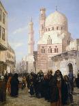 A View of a Street of the Citadel in Cairo with Ibrahim Agka Mosque, 1907-George Alfred Williams-Giclee Print