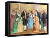 George and Martha Washington at Presidential Reception-null-Framed Stretched Canvas