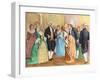 George and Martha Washington at Presidential Reception-null-Framed Giclee Print