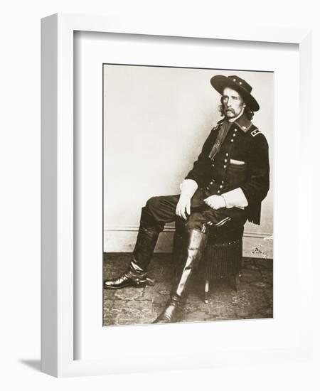 George Armstrong Custer-Mathew Brady-Framed Premium Giclee Print