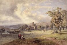 View of Kirkstall Abbey, Leeds, 1860-George Arthur Fripp-Framed Stretched Canvas