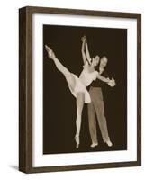 George Balanchine with Tamara Toumanova, from 'Grand Ballet De Monte-Carlo', 1949 (Photogravure)-French Photographer-Framed Giclee Print