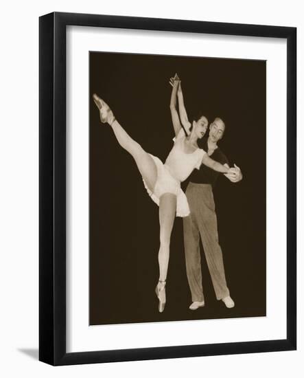 George Balanchine with Tamara Toumanova, from 'Grand Ballet De Monte-Carlo', 1949 (Photogravure)-French Photographer-Framed Giclee Print