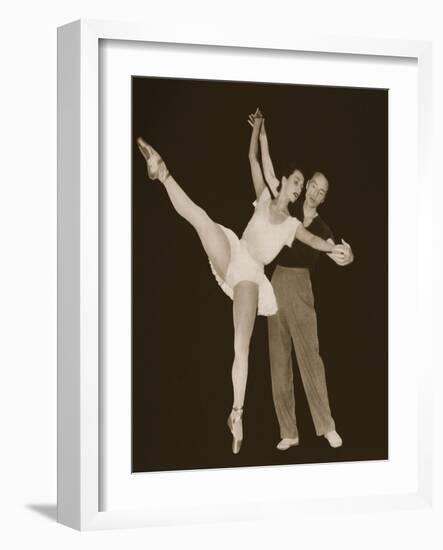 George Balanchine with Tamara Toumanova, from 'Grand Ballet De Monte-Carlo', 1949 (Photogravure)-French Photographer-Framed Giclee Print