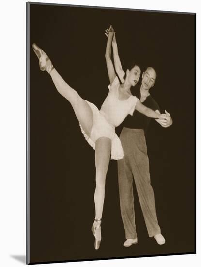 George Balanchine with Tamara Toumanova, from 'Grand Ballet De Monte-Carlo', 1949 (Photogravure)-French Photographer-Mounted Giclee Print