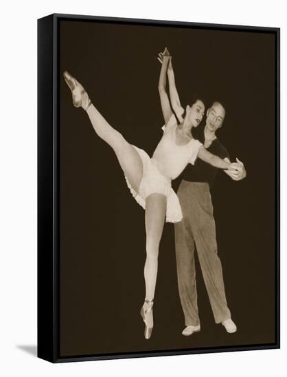 George Balanchine with Tamara Toumanova, from 'Grand Ballet De Monte-Carlo', 1949 (Photogravure)-French Photographer-Framed Stretched Canvas