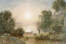 Classical Landscape-George Barret the Younger-Mounted Giclee Print