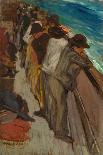 Fifth Avenue, New York. Um 1920-George Benjamin Luks-Framed Giclee Print