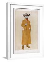 George Bernard Shaw British Playwright and Critic in a Long Check Coat-Alick P.f. Ritchie-Framed Art Print