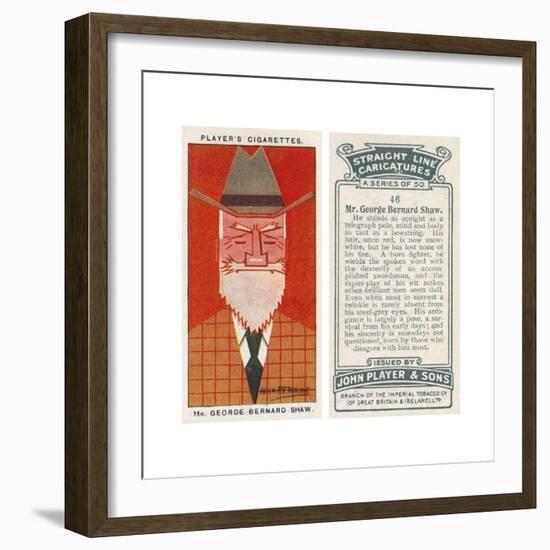 George Bernard Shaw - Irish Playwright-Alick P^f^ Ritchie-Framed Giclee Print