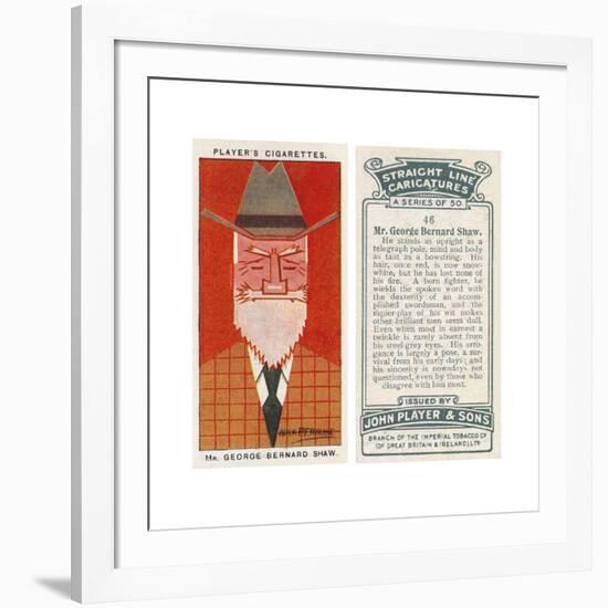 George Bernard Shaw - Irish Playwright-Alick P^f^ Ritchie-Framed Giclee Print