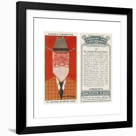 George Bernard Shaw - Irish Playwright-Alick P^f^ Ritchie-Framed Giclee Print