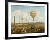 George Biggin's Ascent in Lunardi's Balloon, 1785-Julius Caesar Ibbetson-Framed Giclee Print