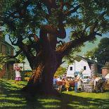 "Cookout,"August 1, 1950-George Bingham-Framed Stretched Canvas
