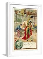 George Bizet, French Composer, and a Scene from Carmen-null-Framed Giclee Print