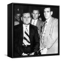 George 'Bugs' Moran and Virgil Summers, Booked at Dayton, Ohio, for $10,000 Holdup of Local Tavern-null-Framed Stretched Canvas