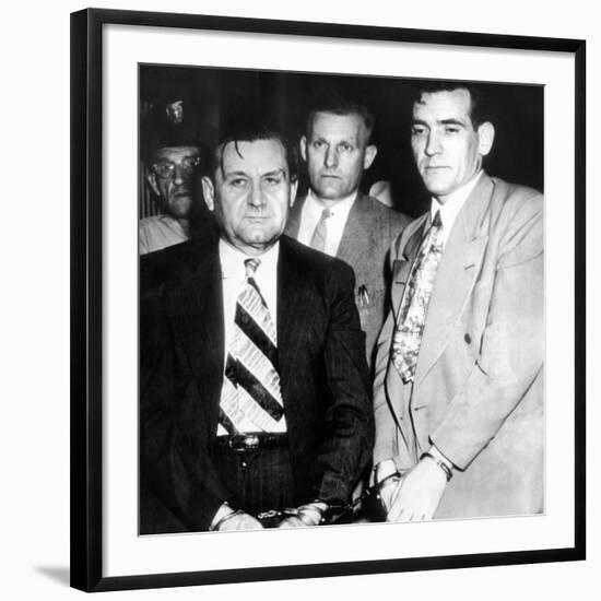 George 'Bugs' Moran and Virgil Summers, Booked at Dayton, Ohio, for $10,000 Holdup of Local Tavern-null-Framed Photo