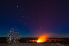 Beautiful Sunset over Molten Cooled Lava Landscape in Hawaii Volcanoes National Park, Big Island, H-George Burba-Photographic Print