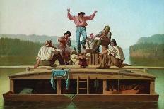 Jolly Flatboatmen-George Caleb Bingham-Art Print