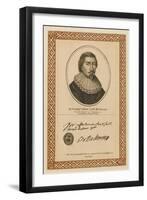 George Calvert, Lord Baltimore Statesman and Governor of Newfoundland - with His Autograph-null-Framed Art Print