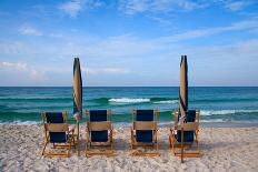 Blue Chairs and Umbrellas-George Cannon-Photographic Print