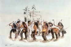 The Snow-Shoe Dance: to Thank the Great Spirit For the First Appearance of Snow-George Catlin-Giclee Print
