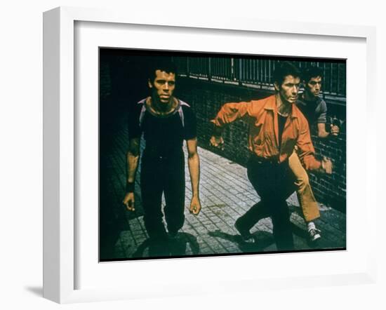 George Chakiris as Bernardo Leads Two Others Into Turf of Rival Gang in West Side Story-Gjon Mili-Framed Premium Photographic Print