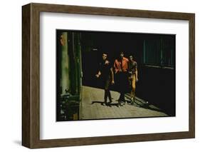 George Chakiris as Bernardo Leads Two Others Into Turf of Rival Gang in West Side Story-Gjon Mili-Framed Photographic Print