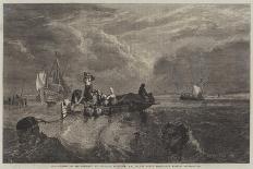 Market-Boat on the Scheldt-George Clarkson Stanfield-Framed Giclee Print