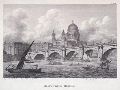Blackfriars Bridge, London, 1827