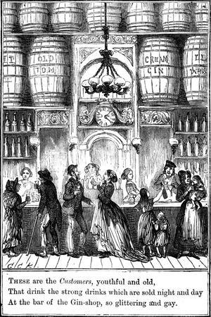 Customers from the Gin-Shop by Cruikshank