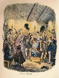 Charles Dickens Sketches by Boz Hurrying Along a By-Street-George Cruikshank-Giclee Print