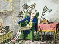 The Head Ache, Satirical Cartoon-George Cruikshank-Giclee Print