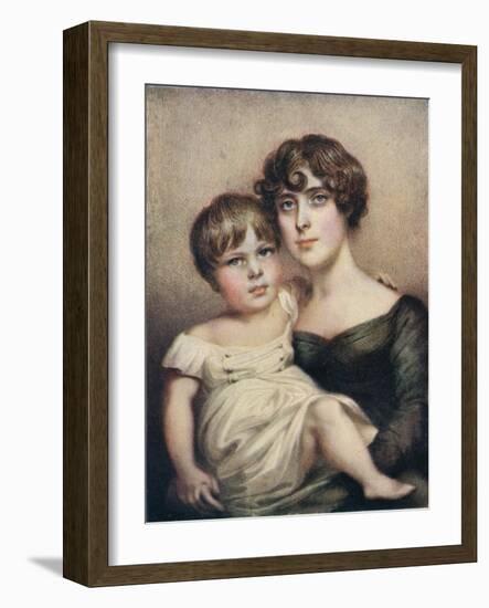 George Dacres Patterson & his mother, Eleanor Dacres Patterson, 1815. (1911)-Unknown-Framed Giclee Print